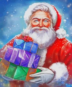 Santa Claus With Gifts paint by numbers