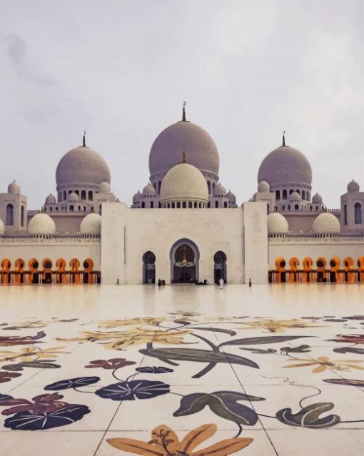 Sheikh Zayed Grand Mosque paint by numbers