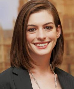 Smiling Anne Hathaway Paint By Numbers