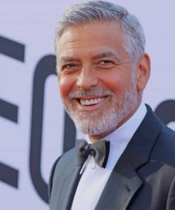 Smiling George Clooney Paint By Numbers