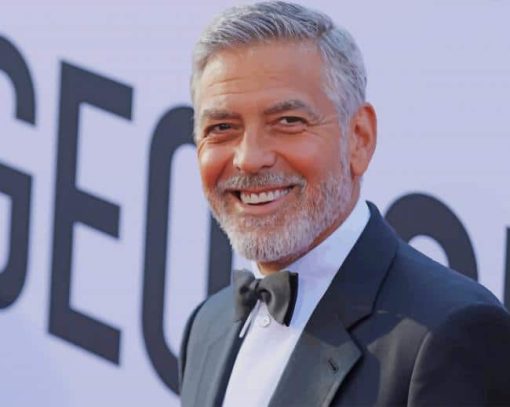 Smiling George Clooney Paint By Numbers