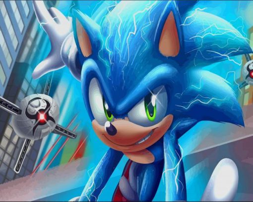 Sonic The Hedgehog Animation NEW Paint By Numbers - Canvas Paint by numbers