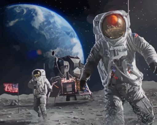 Space Astronauts paint by number