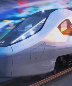 Speed Train paint by numbers