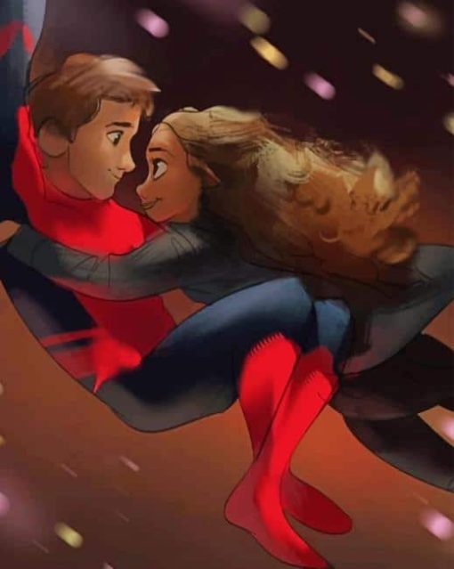 Spider Man And His Girl Paint By numbers