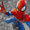 Spiderman's High Selfie paint by numbers