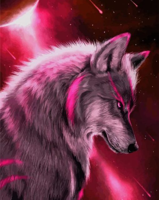 Spirit Wolf paint by numbers