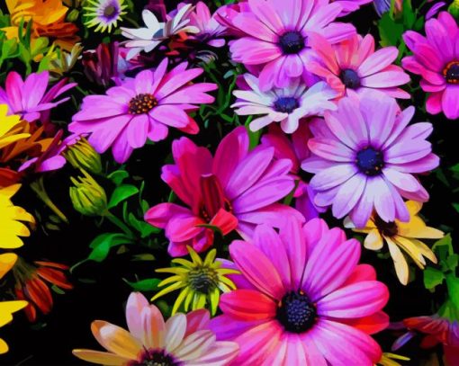 Spring Colorful Flowers paint by number