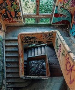 Graffiti In The Stairs paint by numbers