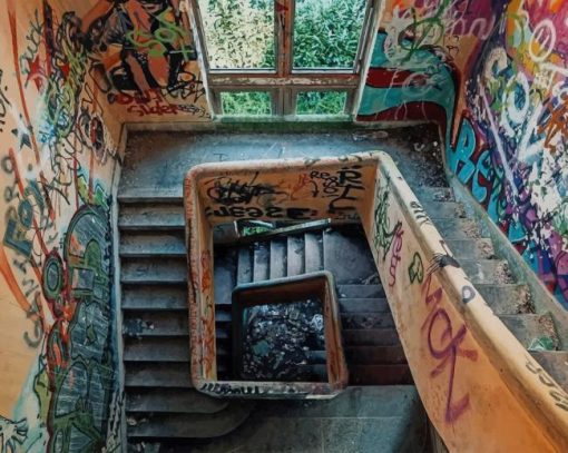 Graffiti In The Stairs paint by numbers