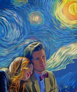 Starry Night Doctor Who Vincent Vang Gogh paint By numbers