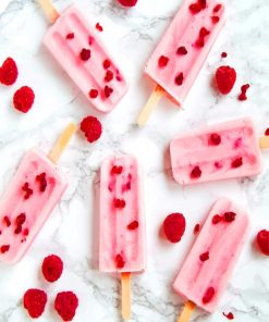 Strawberry popsicles painting by numbers