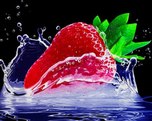 Strawberry Water paint by number