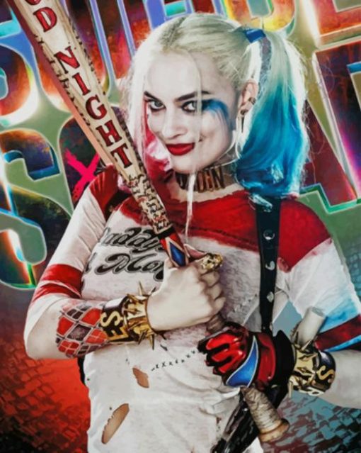 suicide squad harley quinn paint by numbers