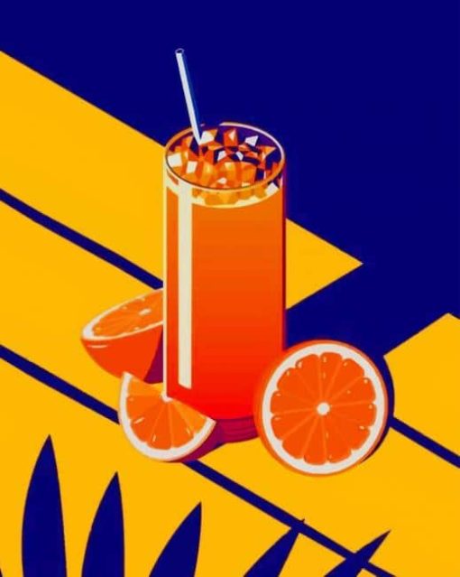 Summer Cocktail Illustration paint by numbers