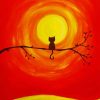 Sunset Kitty paint by numbers