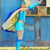 Super Woman In Blue paint by numbers
