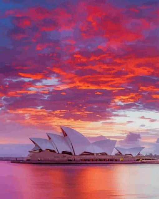 Sydney Australia Sunset paint by numbers