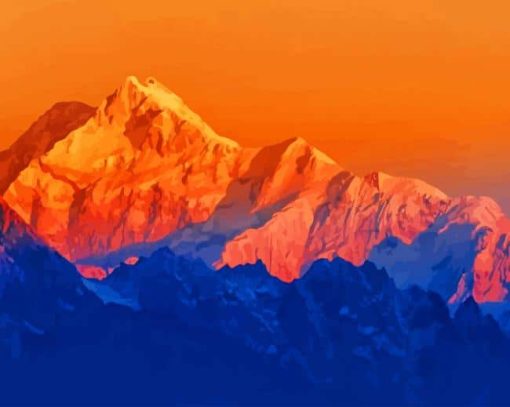 Tallest Mountain in India paint by numbers