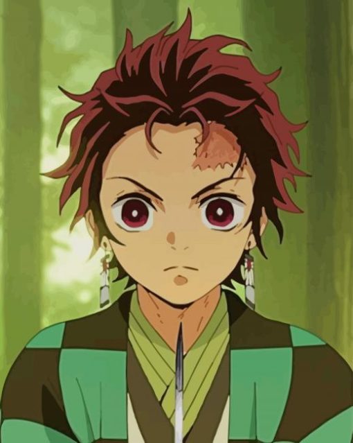 Tanjiro Demon Slayer paint by numbers