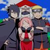 Team 7 Naruto paint by numbers