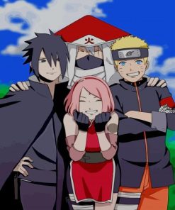 Team 7 Naruto paint by numbers