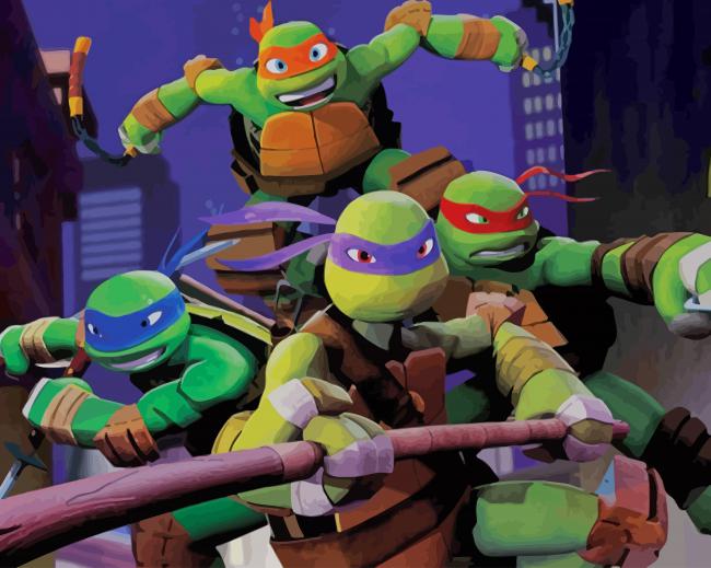 Super Shredder Mutant Ninja Turtles Paint By Numbers - Numeral Paint Kit