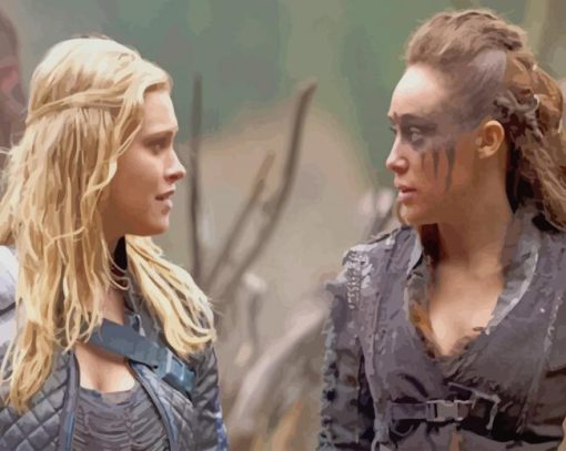 The 100 Characters Lexa and Clarke paint by numbers