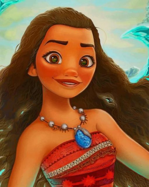 The Princess Moana paint by numbers