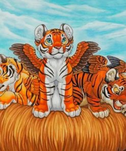 Tigers With Wings paint by numbers