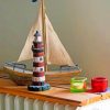 Boat And Light House Toys paint by numbers