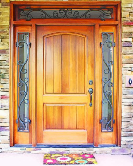 tradition wood door painting by numbers