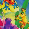 Colorful Tripy Frogs paint by numbers