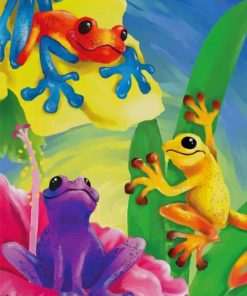 Colorful Tripy Frogs paint by numbers