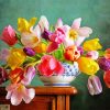 Tulip Flower Vase paint by numbers