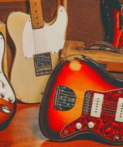 Vintage Guitars Collection paint by numbers