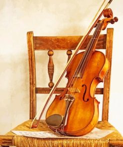 Vintage Violin paint by numbers