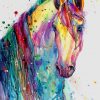 Watercolor Horse paint by number