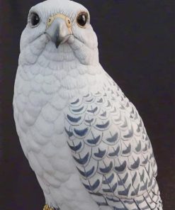 White Falcon Bird paint by numbers