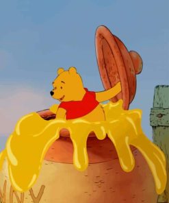 Winnie The Pooh In Honey paint by number