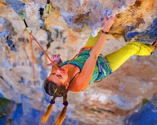 Woman Climber paint by number