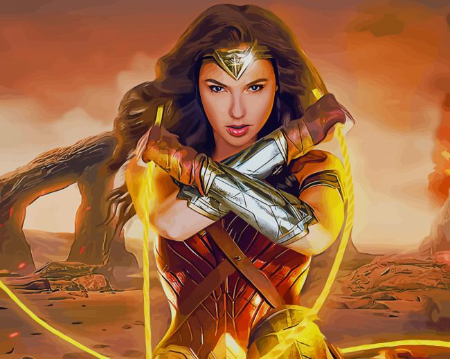 Wonder Woman Gal Gadot paint by number