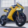 Yellow Damon Motorcycles paint by numbers