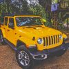 Yellow Jeep paint by numbers