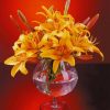 Yellow Lilies In Glass paint by number