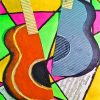 Abstract Guitar Art paint by numbers