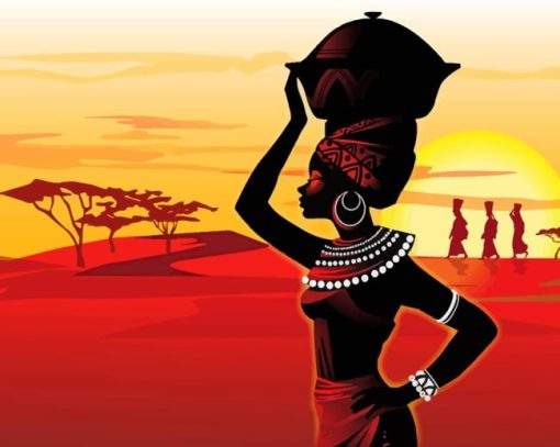 African Women Design paint by numbers