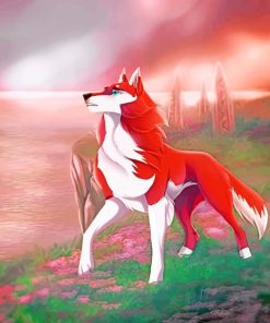 Animation Wolf paint by numbers