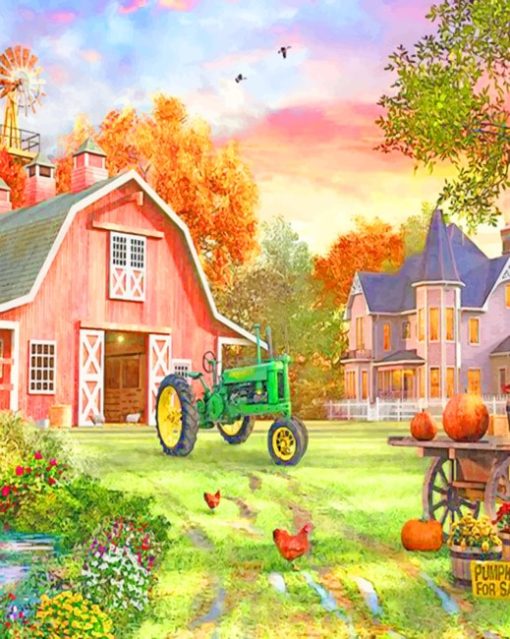 Autumn Farm paint by numbers