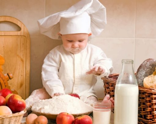 Baby Chef painting by numbers